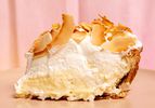 Slice of coconut creme pie