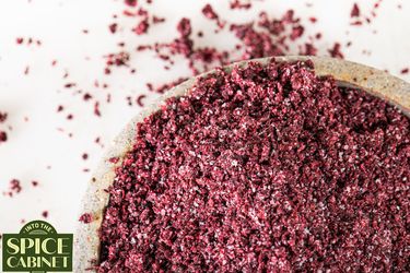 Overhead view of sumac in a bowl