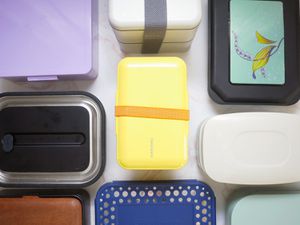 overhead shot of bento boxes