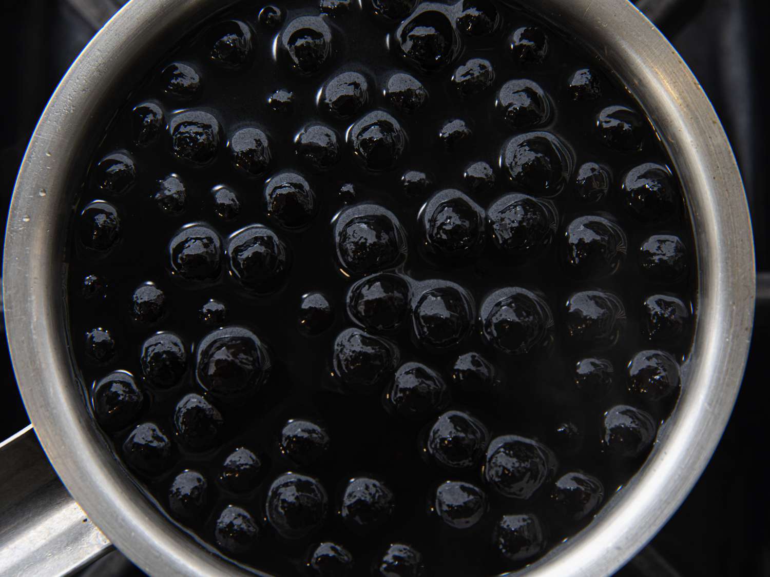 Tapioca pearls in a pot