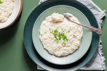 Overhead view of risotto