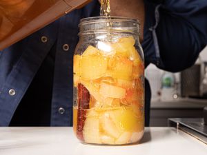 Adding pickling liquid to watermelon rind