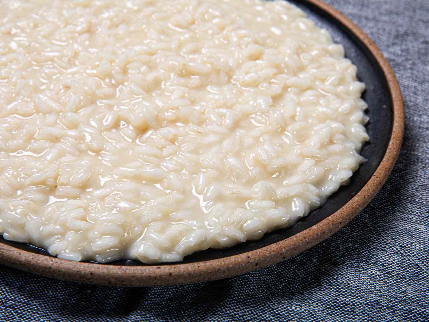 Side view of risotto