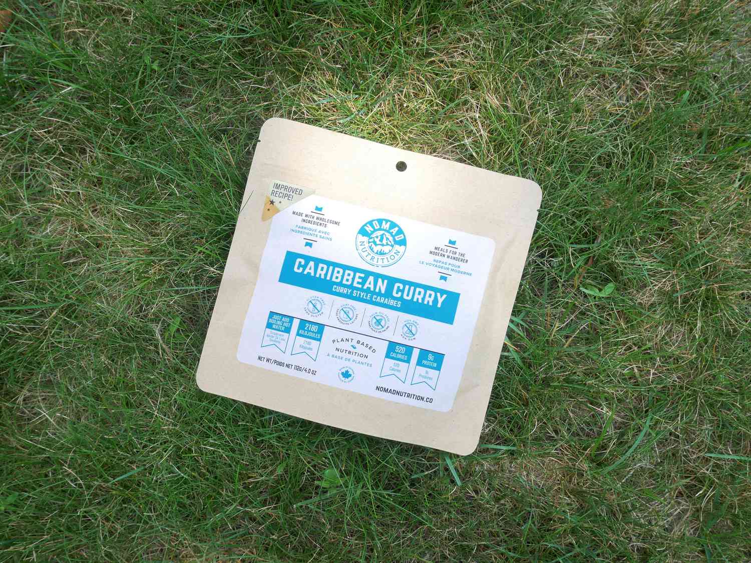 nomad caribbean curry pouch on lawn