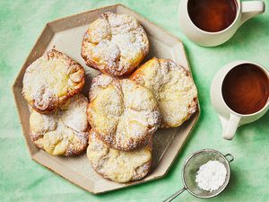 Overhead view of cheese danishes