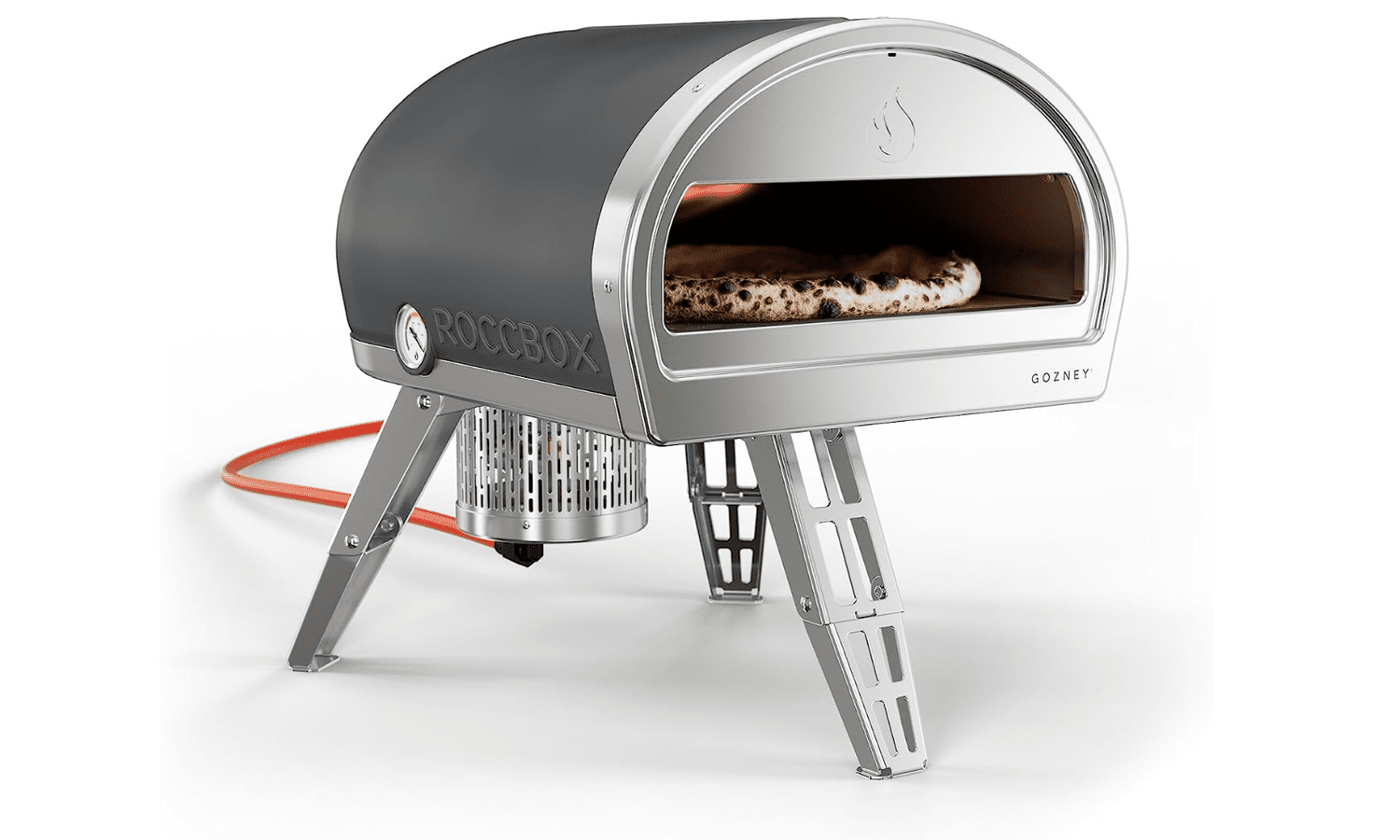 a grey pizza oven